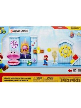 Nintendo Super Mario Deluxe Underwater Playset With 5 Interactive, Discontinued